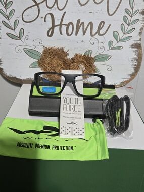 Youth Force Kids' Black and Lime Green Protective Sunglasses